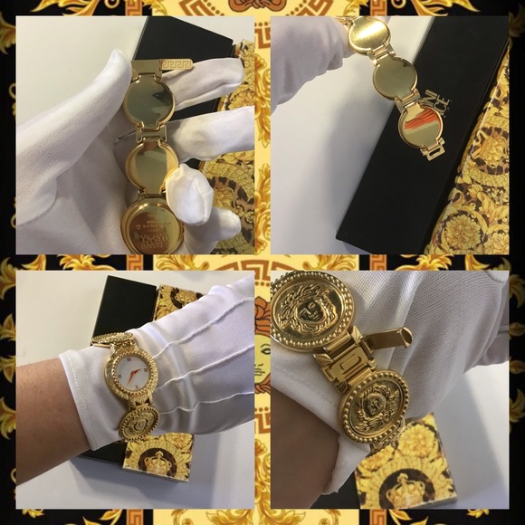 💎SOLD! LIKE NEW VERSACE 18k PLATED LIMITED ED WATCH - Picture 12 of 16